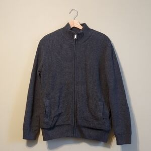 Fleece-Lined Full-Zip Sweater/Jacket, Medium